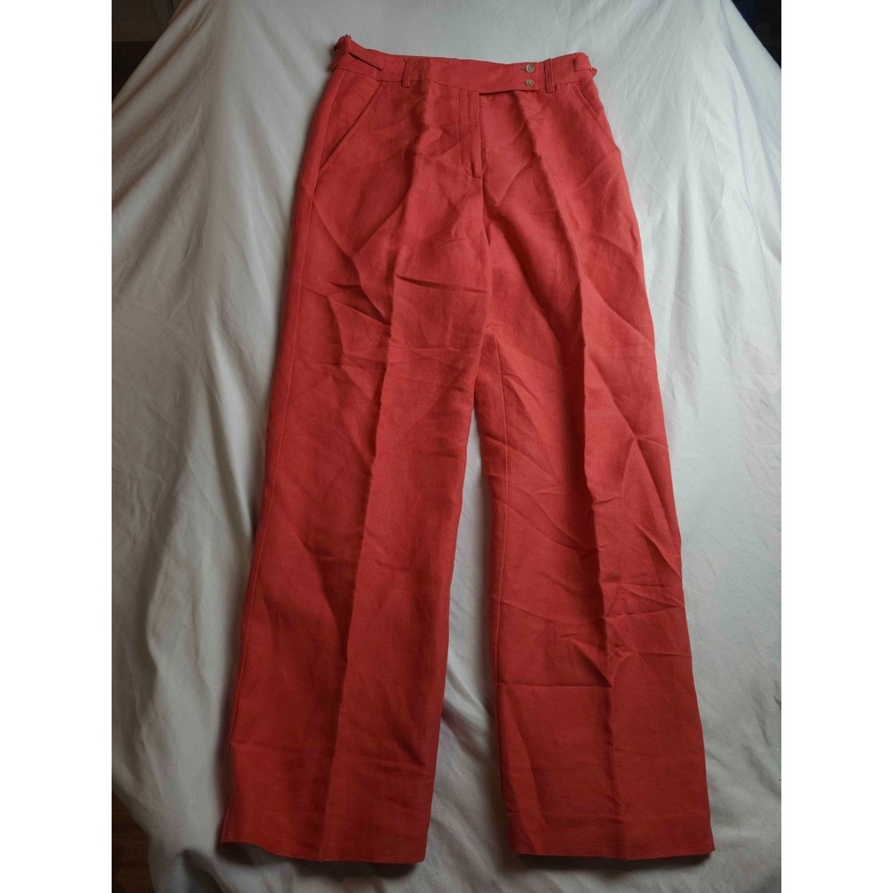 Emma James Dress Pants Womens 8 Red Preppy Minimalist Coastal Classic Old Money